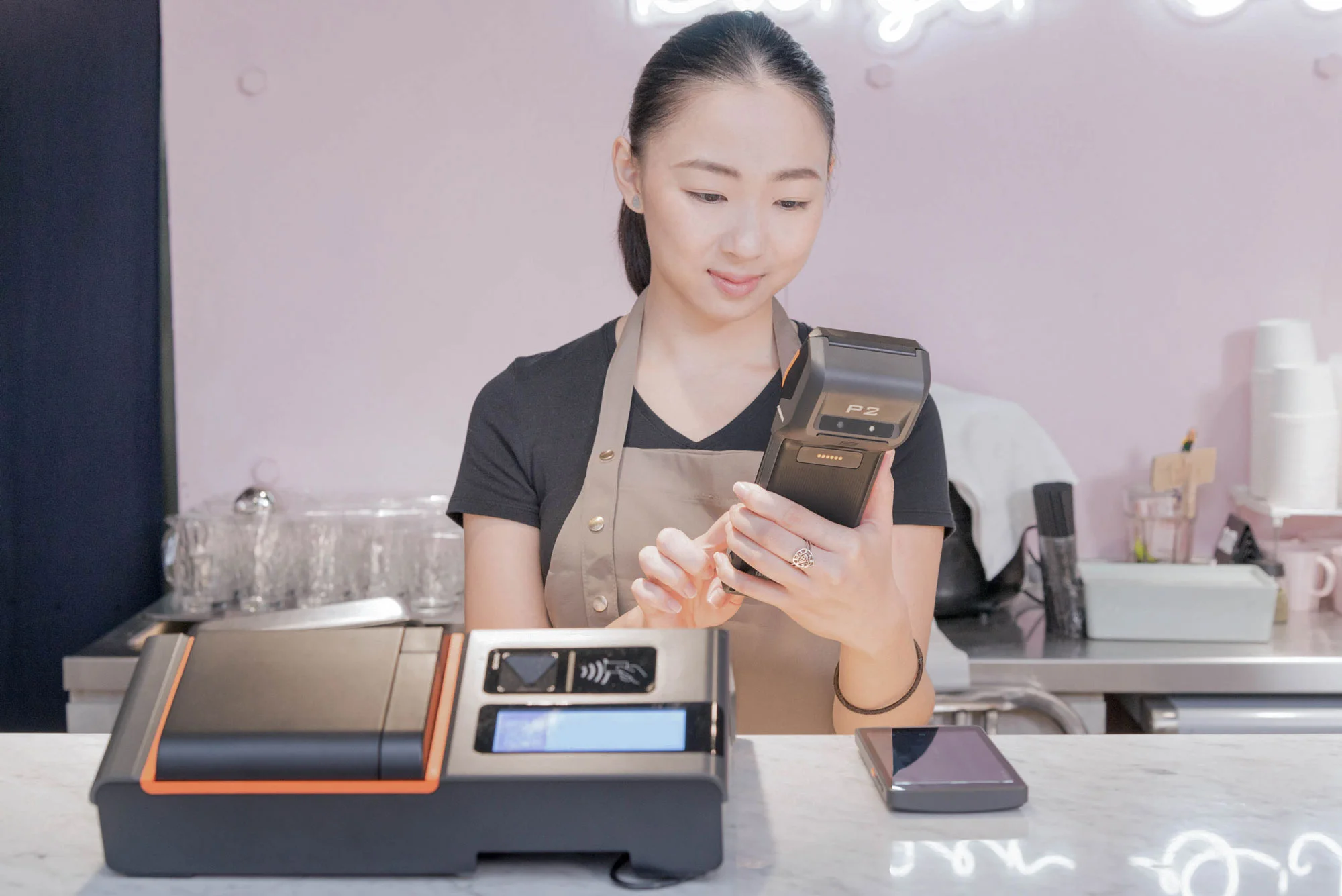 postron pos system for restaurant handheld pos device